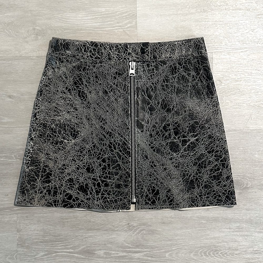 All Saints Leather Skirt